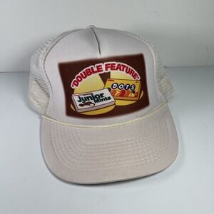 VTG Double‎ Feature Junior Mints DOTS Trucker Hat Cobra Caps Movie Candy RARE